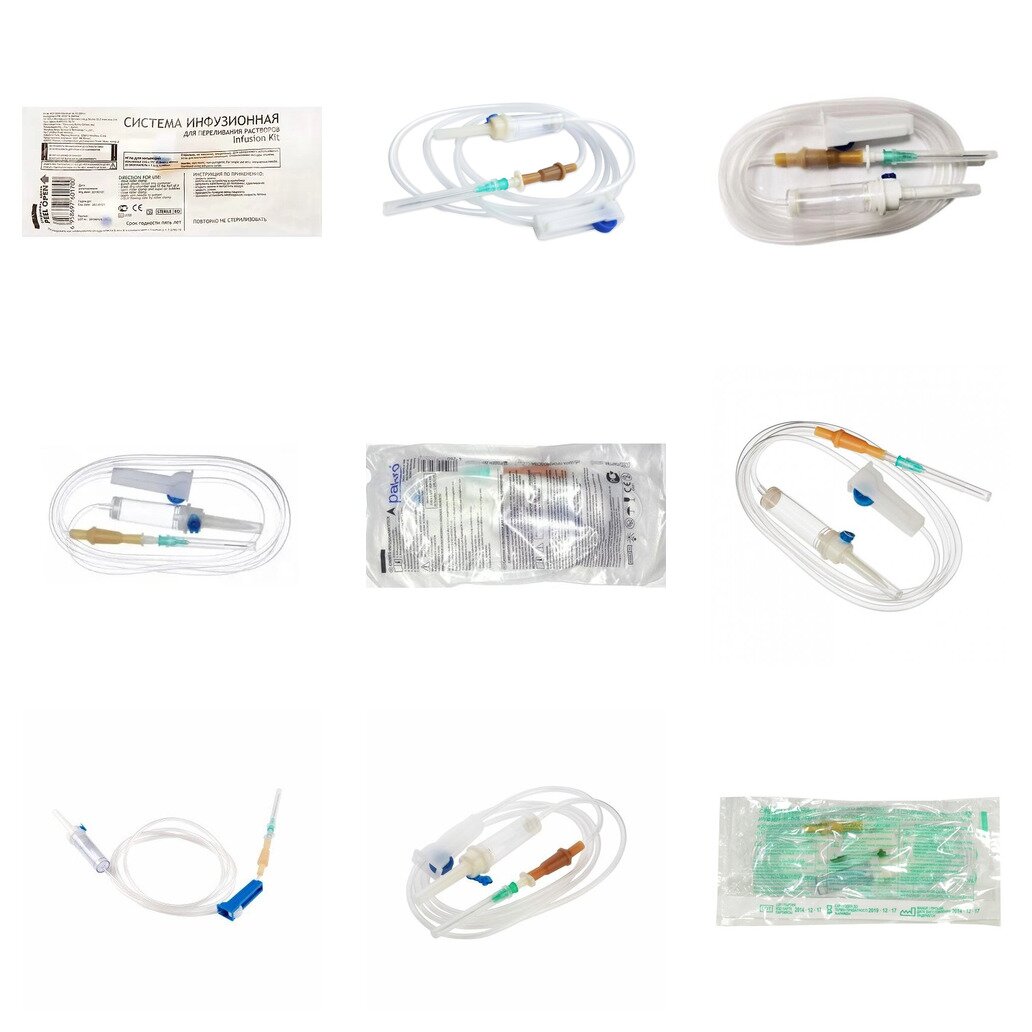 Система инфузионная с иглой 21G 0,8 х 40 мм и пластиковым шипом 1 шт. (любой производитель)
