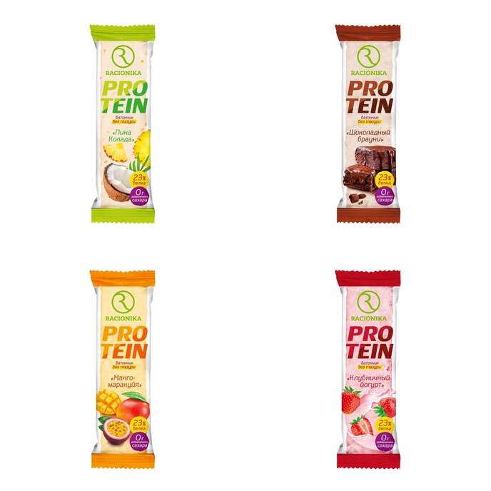Батончик Рационика Protein неглазированный высокобелковый 45 г (любой вкус)