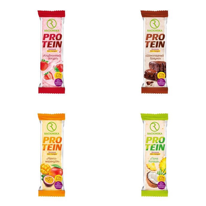 Батончик Рационика Protein неглазированный высокобелковый 45 г (любой вкус)