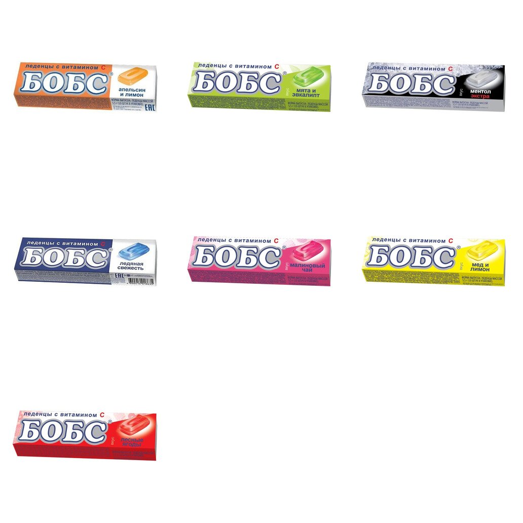 Леденцы Бобс с витамином С 35 г (любой вкус)
