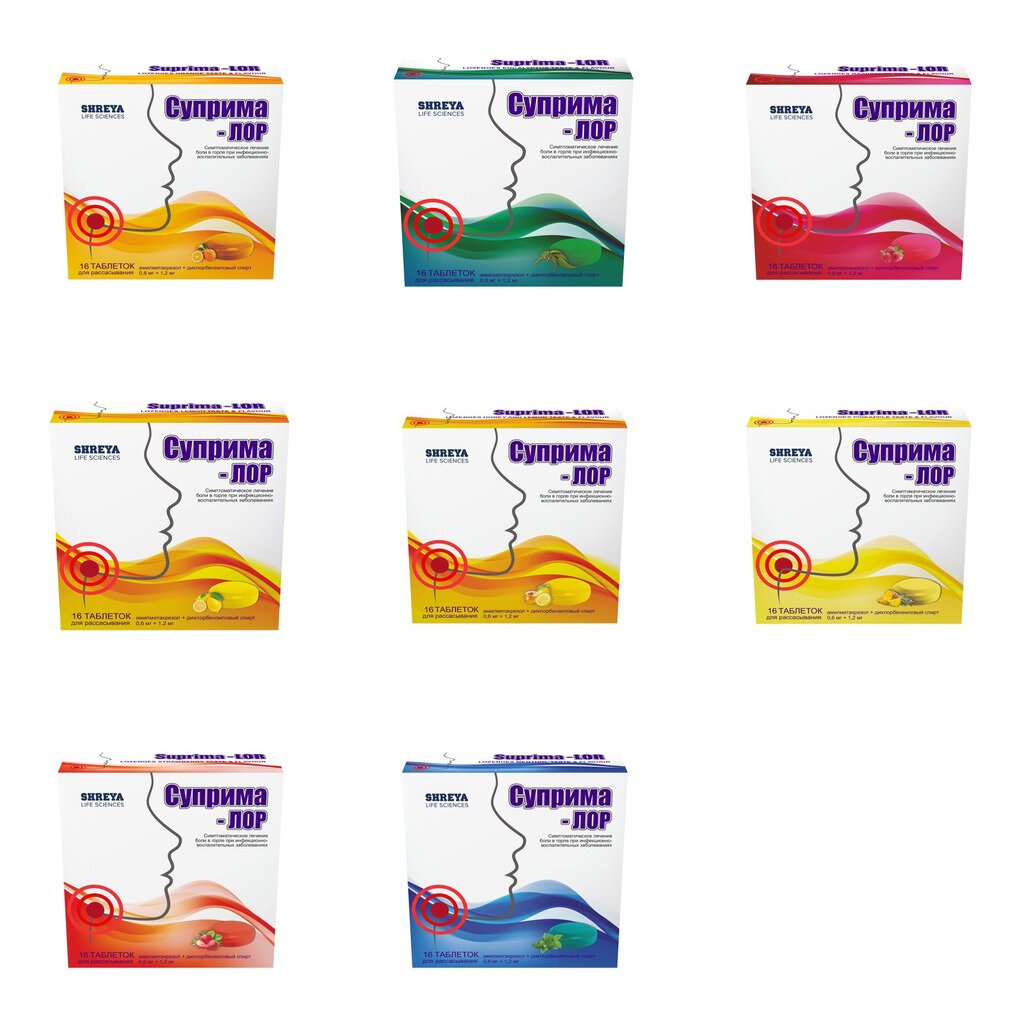 Суприма-ЛОР таблетки для рассасывания 16 шт. (любой вкус)