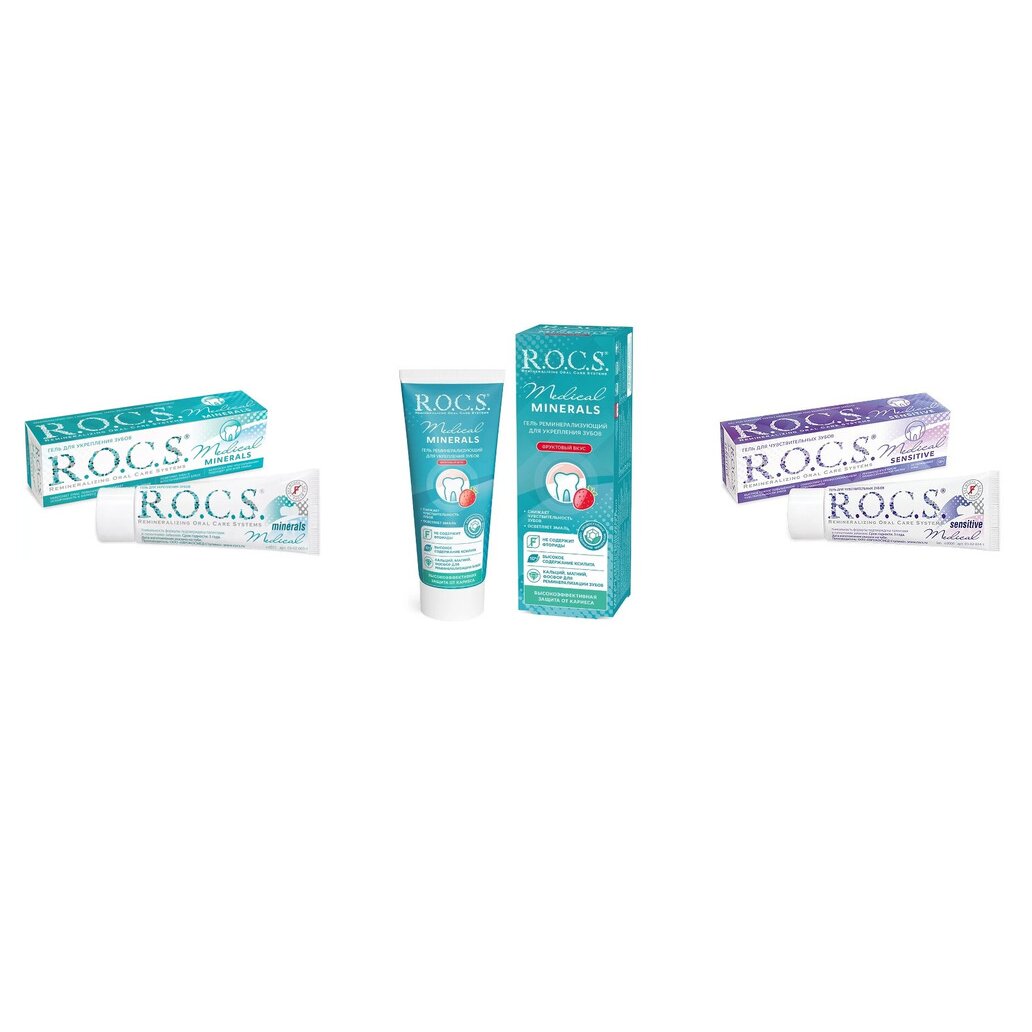 Гель Рокс (R.O.C.S.) Medical Minerals реминерализующий 45 г (любой вкус)