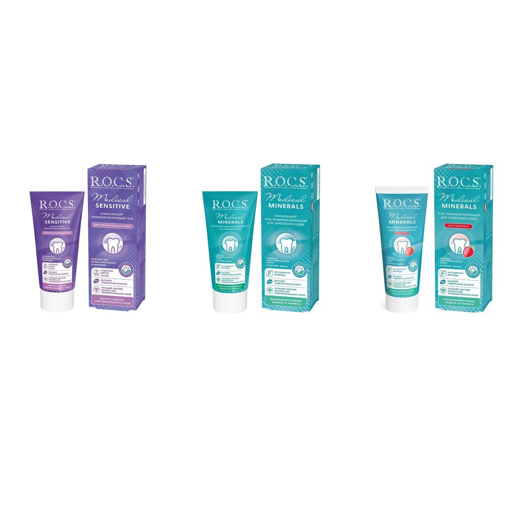 Гель Рокс (R.O.C.S.) Medical Minerals реминерализующий 45 г (любой вкус)