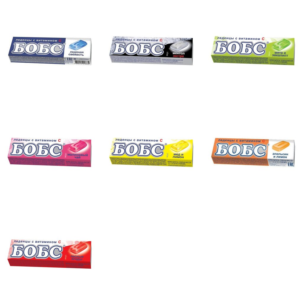 Леденцы Бобс с витамином С 35 г (любой вкус)