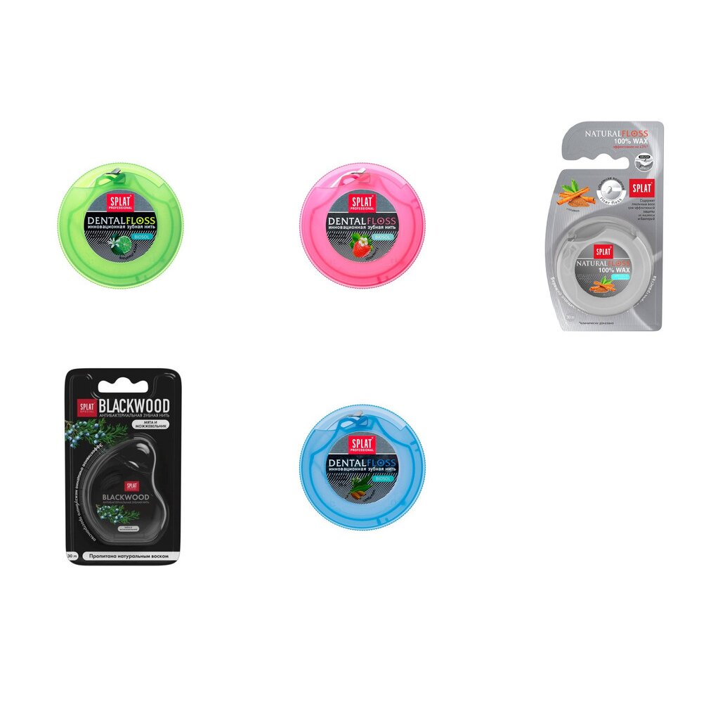 Зубная нить Splat вощеная 30 м (любой вкус)