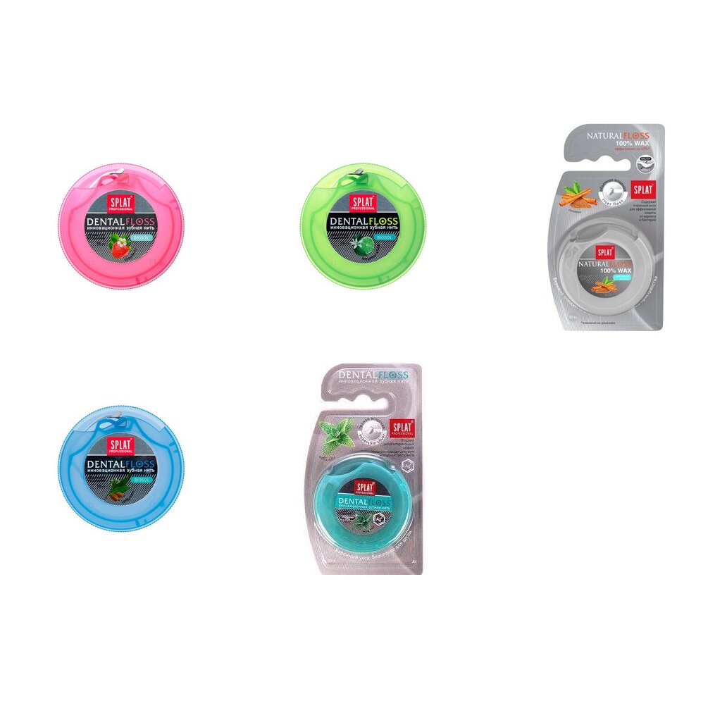 Зубная нить Splat вощеная 30 м (любой вкус)