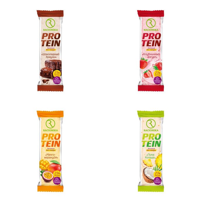 Батончик Рационика Protein неглазированный высокобелковый 45 г (любой вкус)