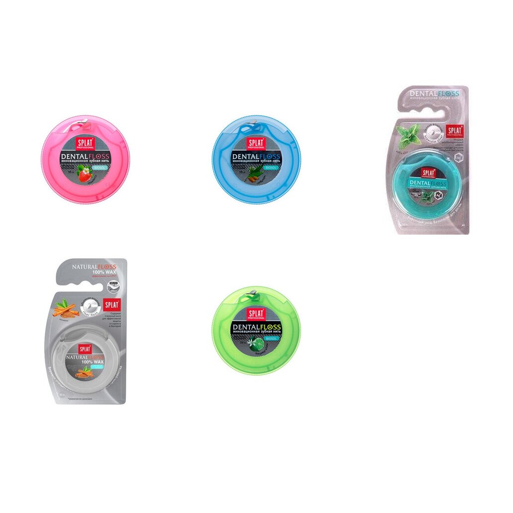 Зубная нить Splat вощеная 30 м (любой вкус)