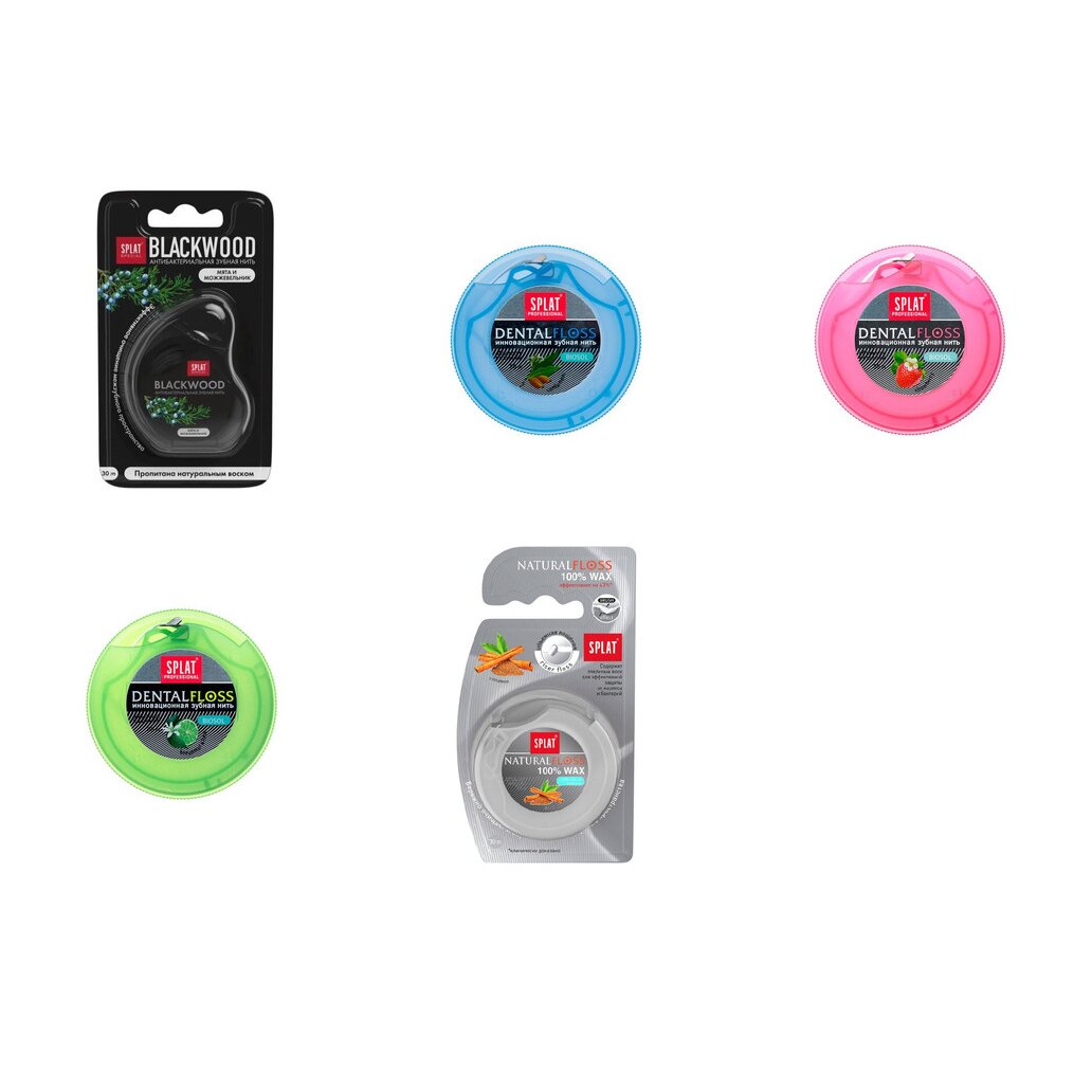 Зубная нить Splat вощеная 30 м (любой вкус)