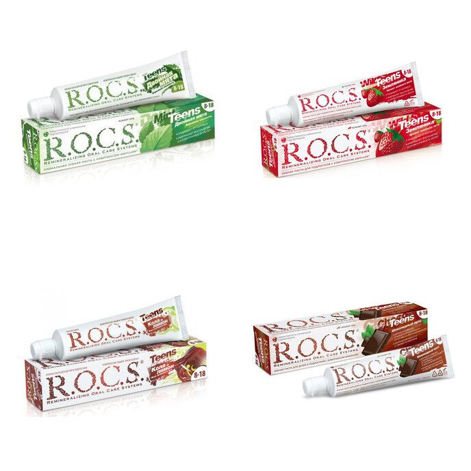 Зубная паста детская Рокс (R.O.C.S.) Teens от 8-18 лет 74 г (любой вкус)