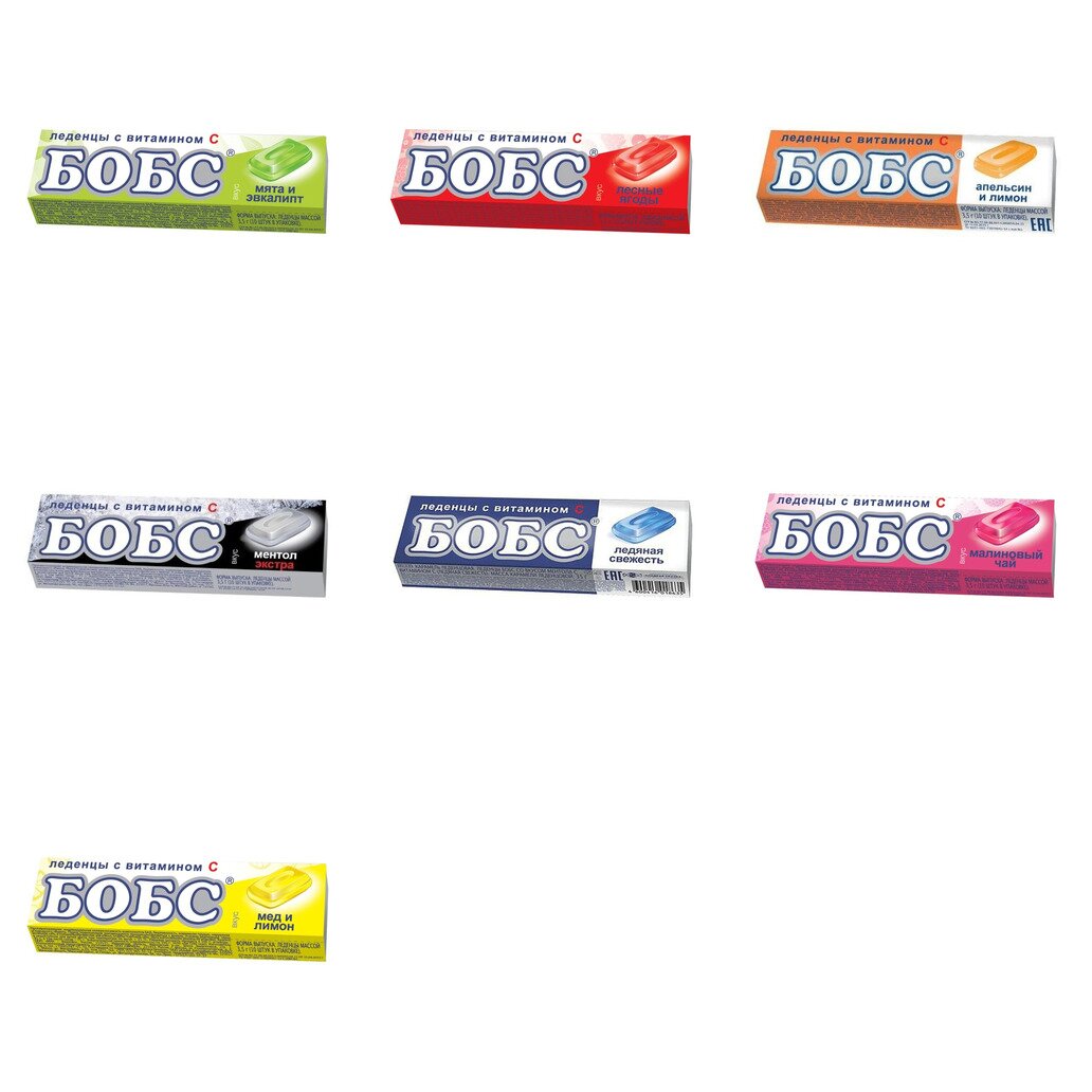 Леденцы Бобс с витамином С 35 г (любой вкус)