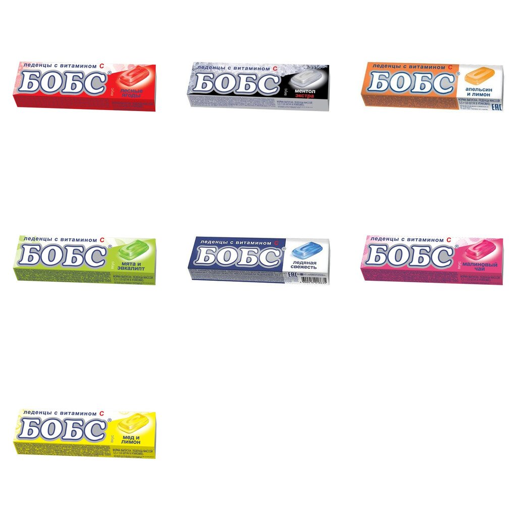 Леденцы Бобс с витамином С 35 г (любой вкус)