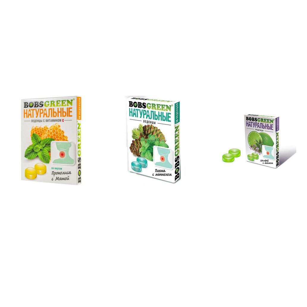 Леденцы Бобс Грин 32 г (любой вкус)