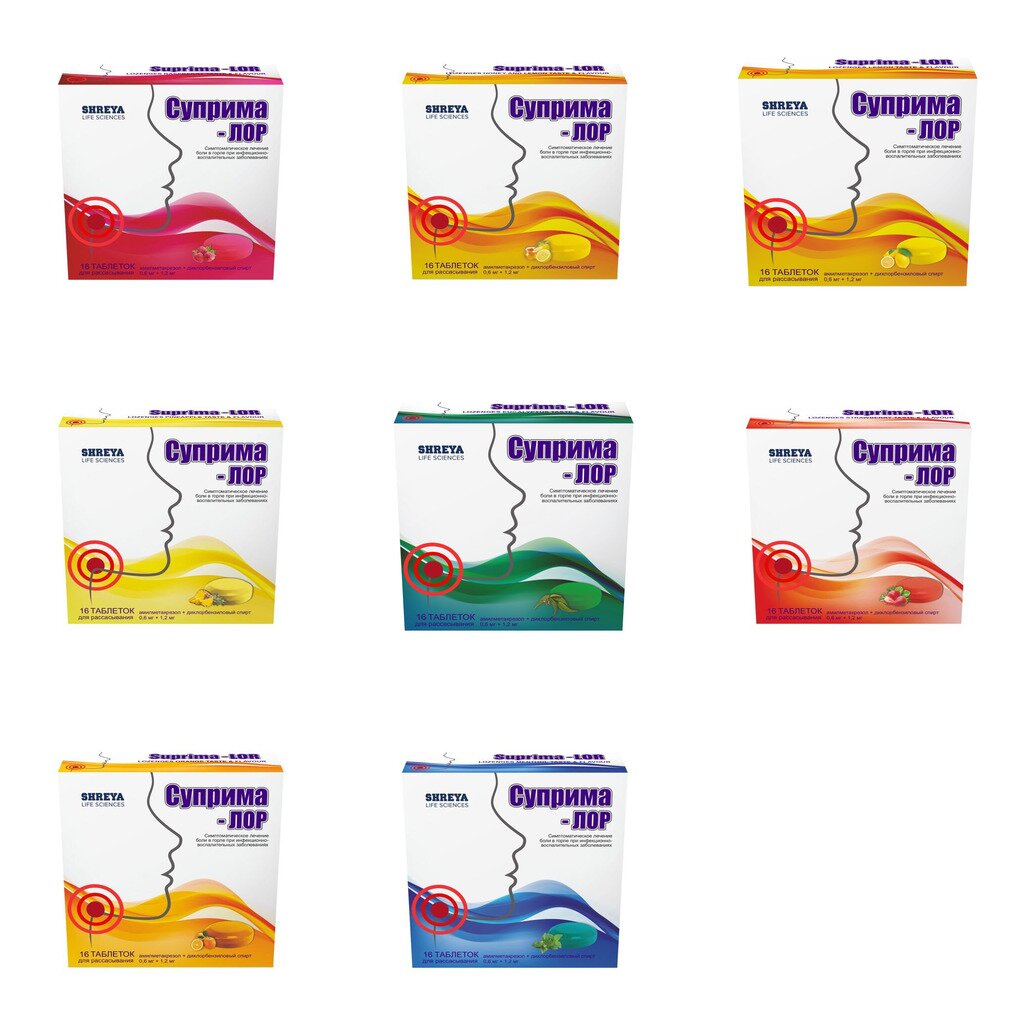 Суприма-ЛОР таблетки для рассасывания 16 шт. (любой вкус)