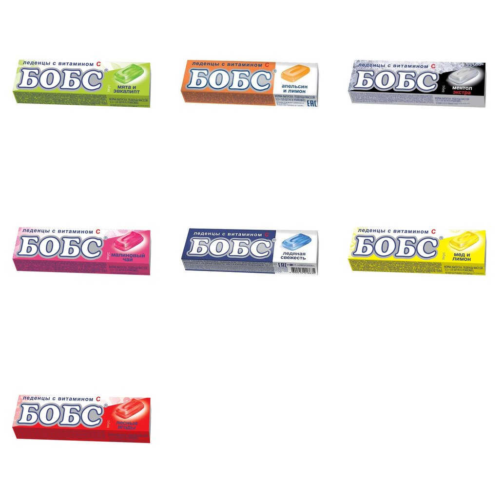 Леденцы Бобс с витамином С 35 г (любой вкус)