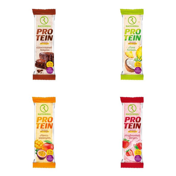 Батончик Рационика Protein неглазированный высокобелковый 45 г (любой вкус)