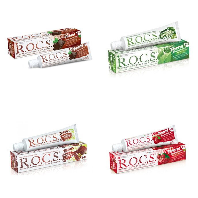 Зубная паста детская Рокс (R.O.C.S.) Teens от 8-18 лет 74 г (любой вкус)