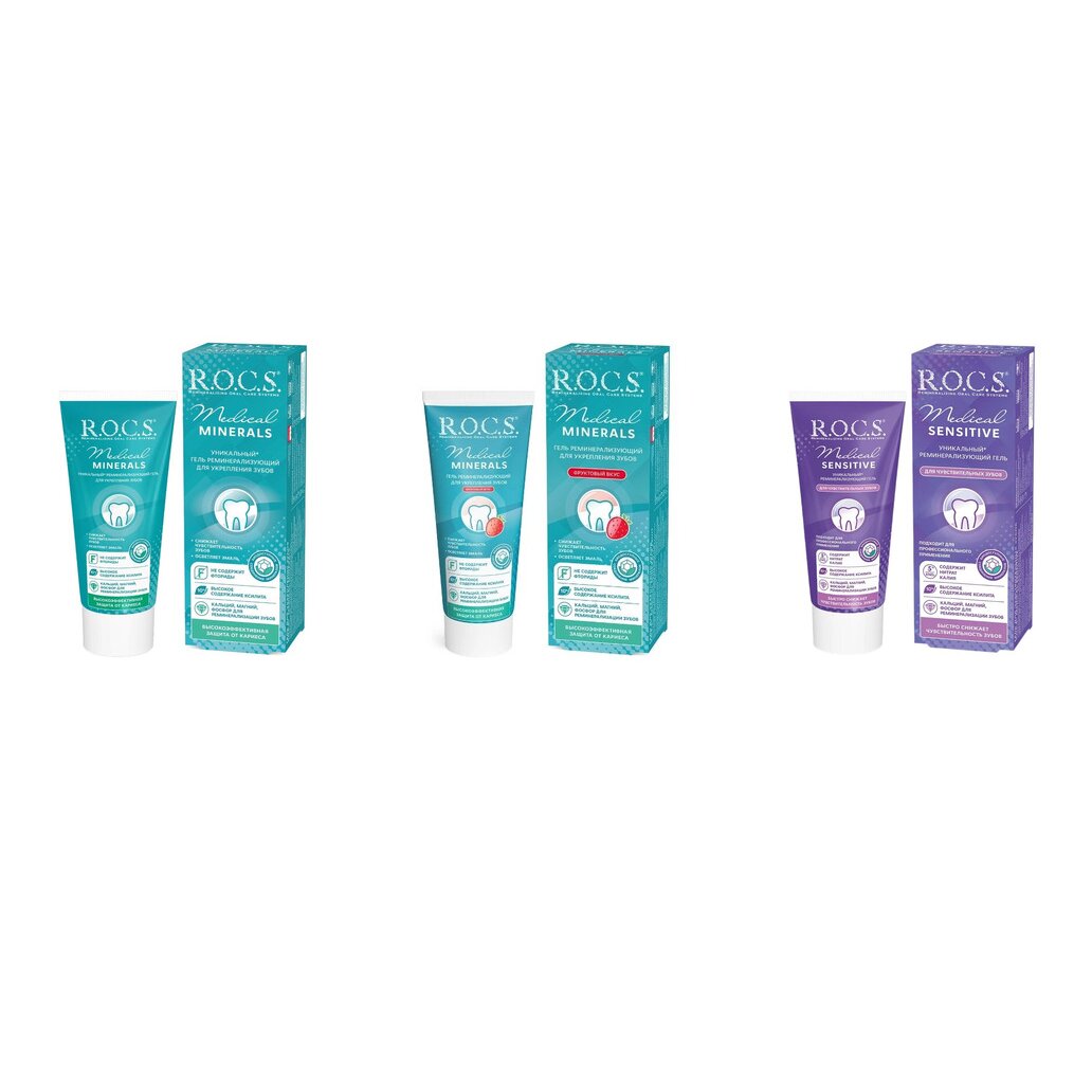 Гель Рокс (R.O.C.S.) Medical Minerals реминерализующий 45 г (любой вкус)