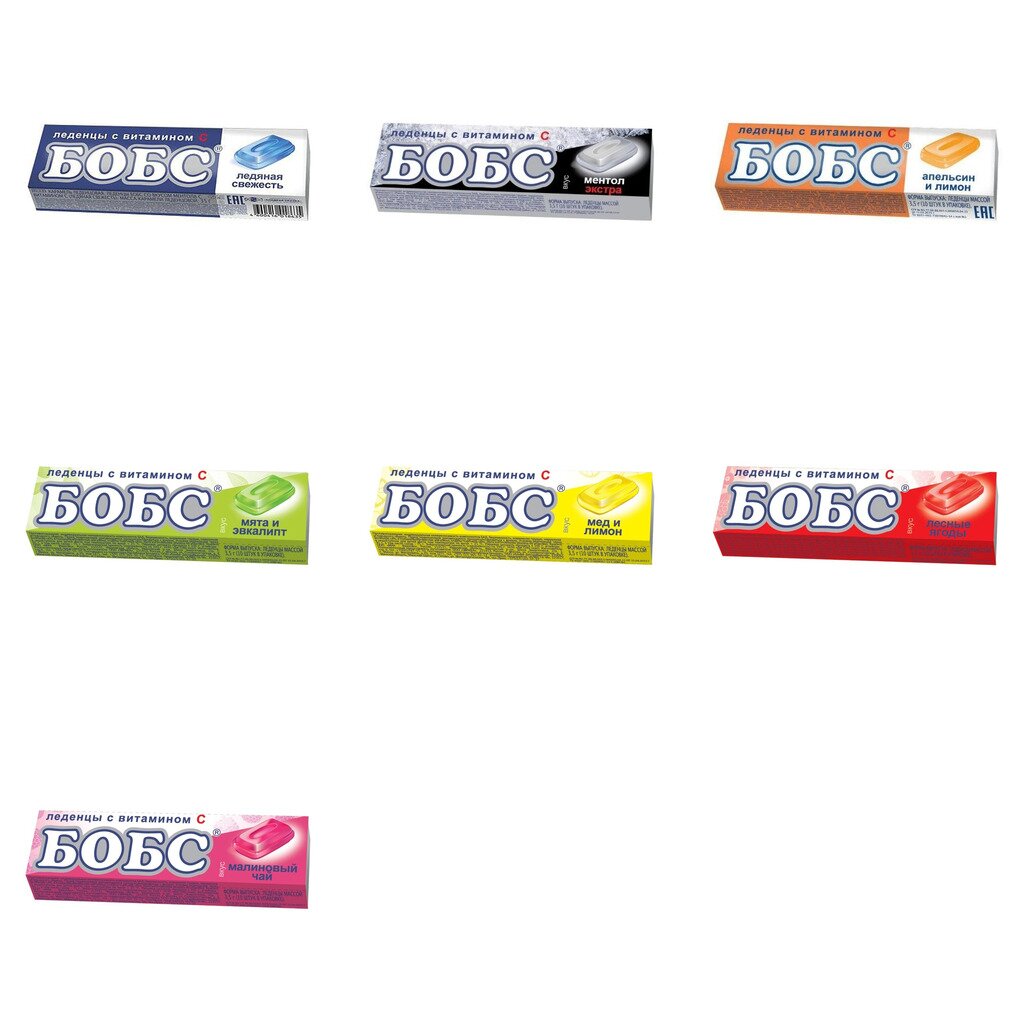 Леденцы Бобс с витамином С 35 г (любой вкус)