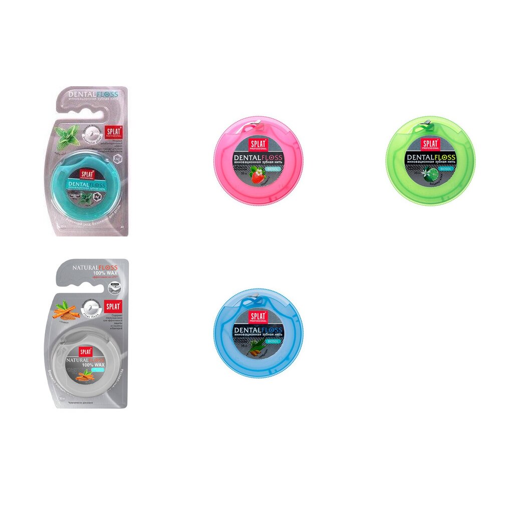 Зубная нить Splat вощеная 30 м (любой вкус)