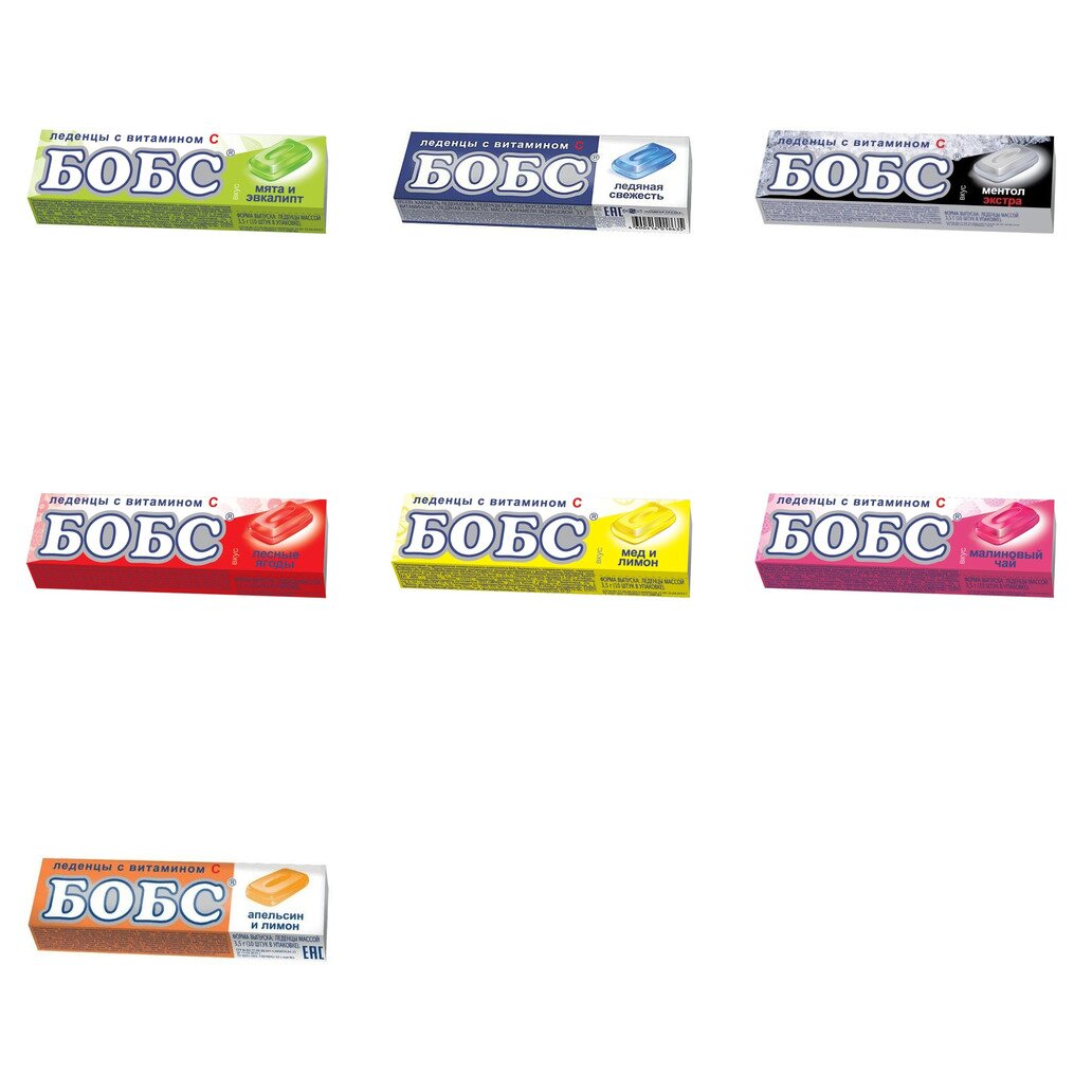 Леденцы Бобс с витамином С 35 г (любой вкус)