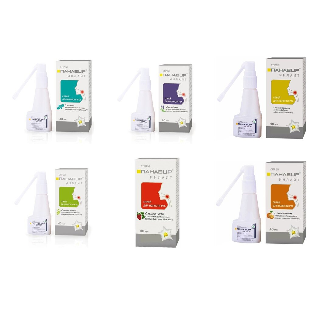 Панавир Инлайт спрей для полости рта флакон 40 мл (любой вкус)