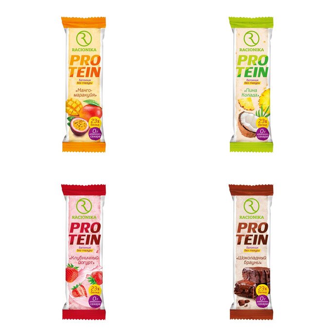 Батончик Рационика Protein неглазированный высокобелковый 45 г (любой вкус)
