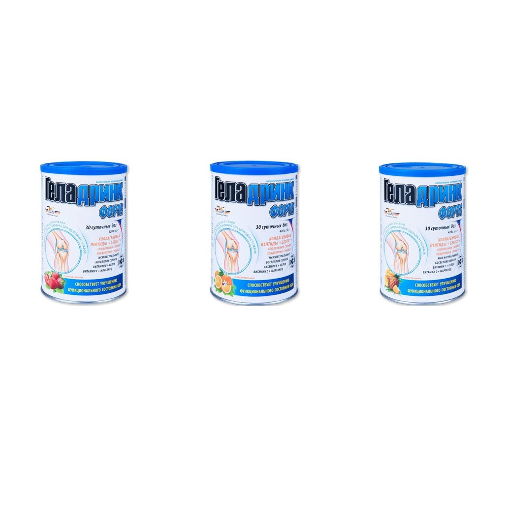 Геладринк Форте порошок 420 г банка (Любой вкус)