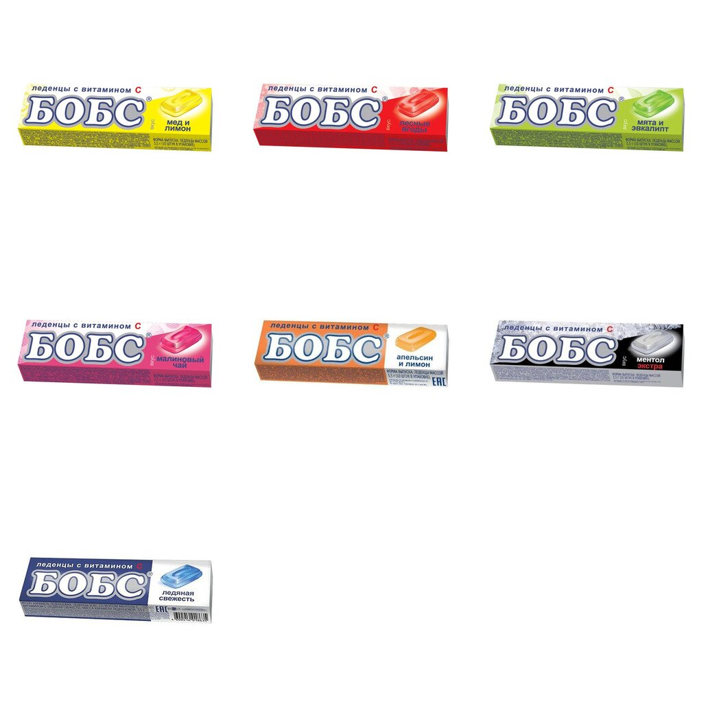 Леденцы Бобс с витамином С 35 г (любой вкус)