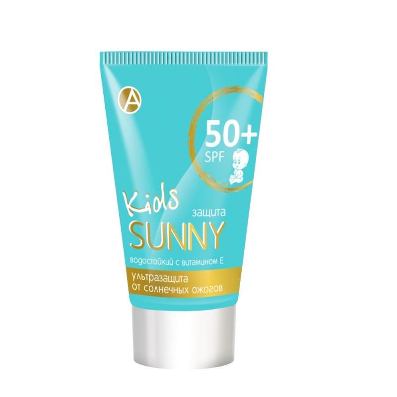 Крем солнцезащитный детский Sunny Kids SPF 50+ водостойкий с витамином Е 100 мл