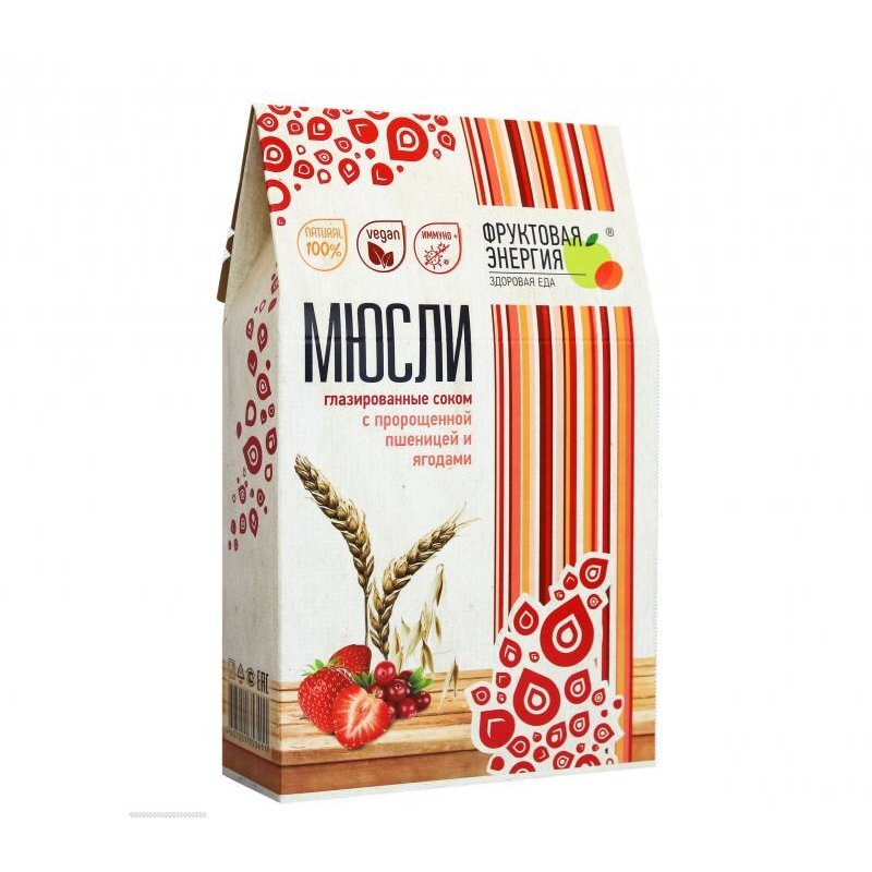 Мюсли мультизлаковые пророщенная пшеница/ягоды фруктовая энергия 310 г