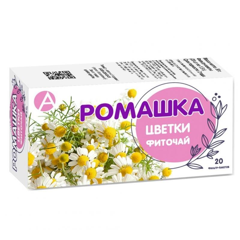 Ромашка аптечная цветки фильтр-пакеты 1,5 г 20 шт.