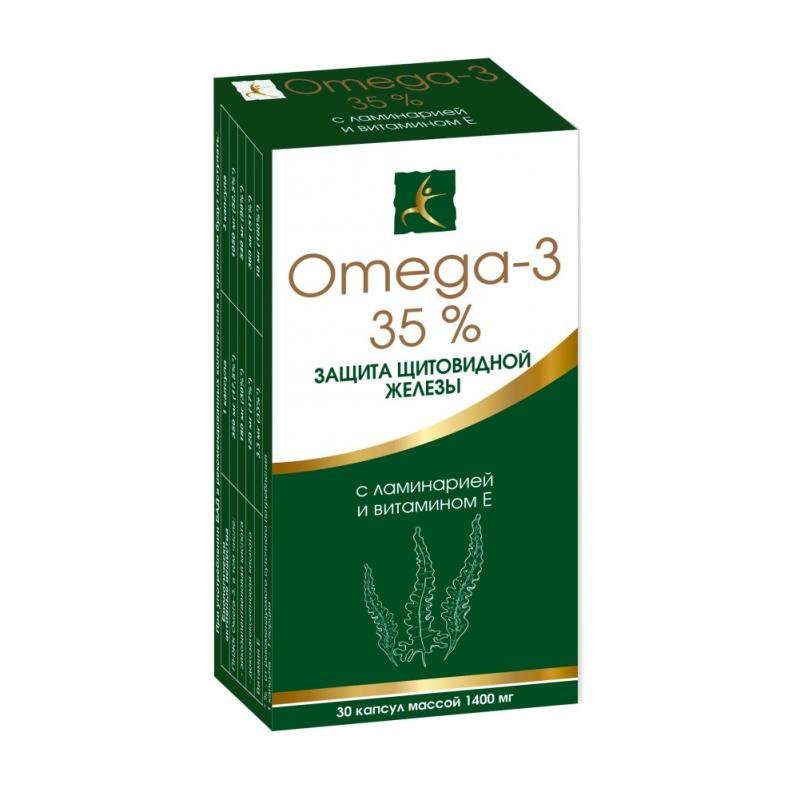 Омега-3 35% с ламинарией и витамином Е капсулы 1400 мг 30 шт.