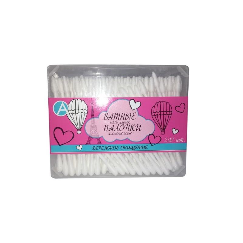 Ватные палочки Бережное очищение банка 200 шт.