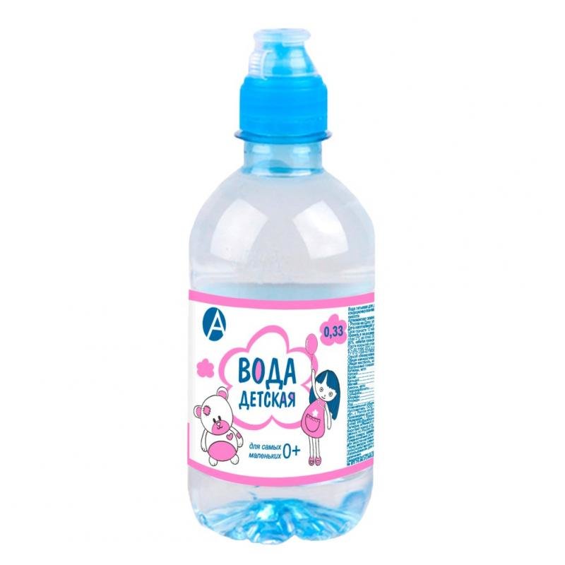 Вода питьевая детская розовая 0,33 л