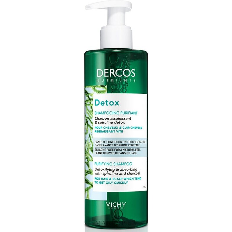Детокс-шампунь Vichy Dercos Nutrients для жирных волос восстановление 250 мл