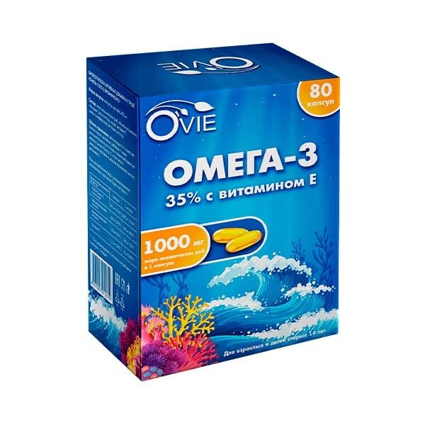 Омега-3 OVIE 35% с витамином Е капсулы 80 шт.