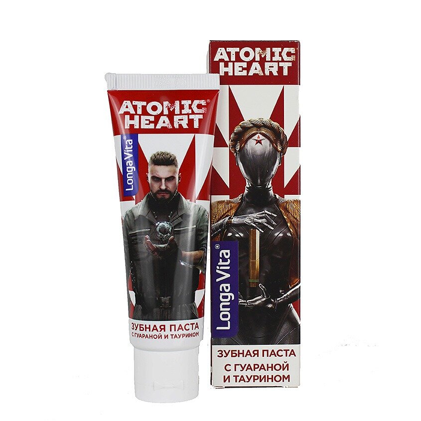 Зубная паста Лонга Вита (Longa Vita) Atomic Heart с гуараной и таурином 100 г