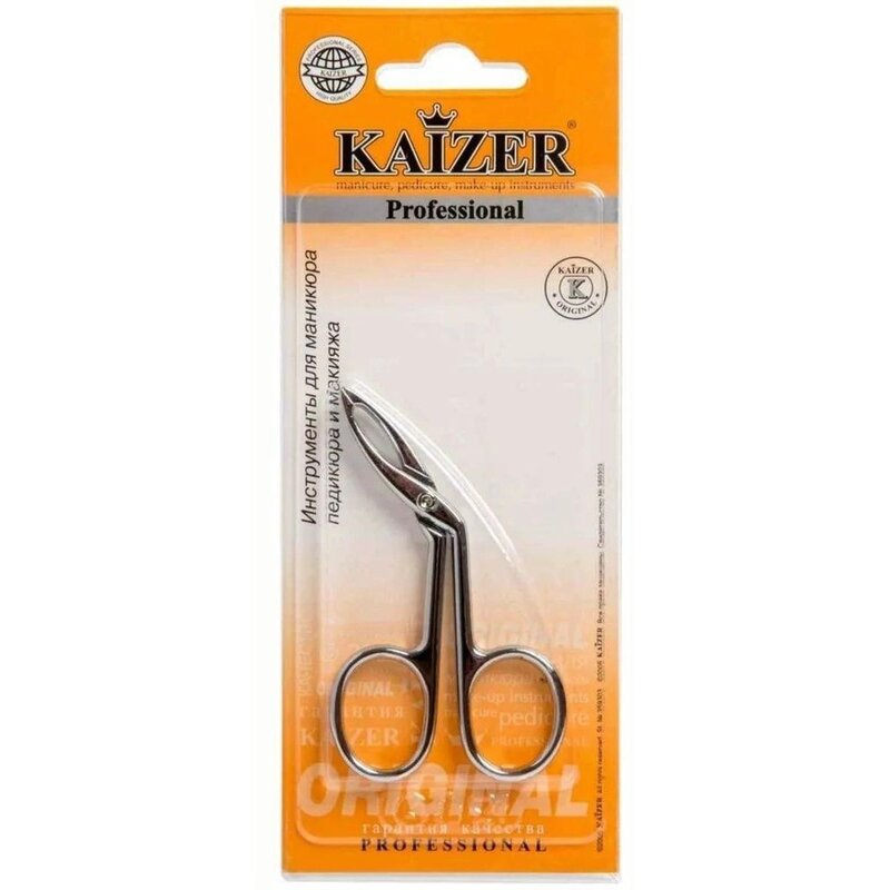 Ножницы-пинцет для бровей Kaizer арт.303052 серебро