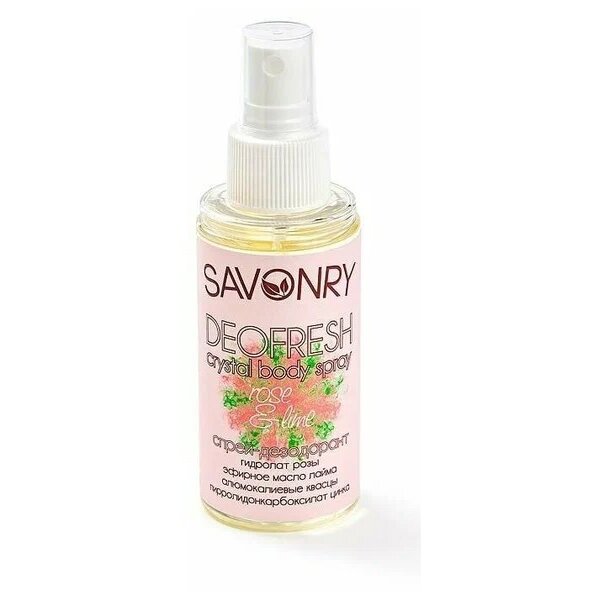 Спрей-дезодорант Savonry роза и лайм 100 мл