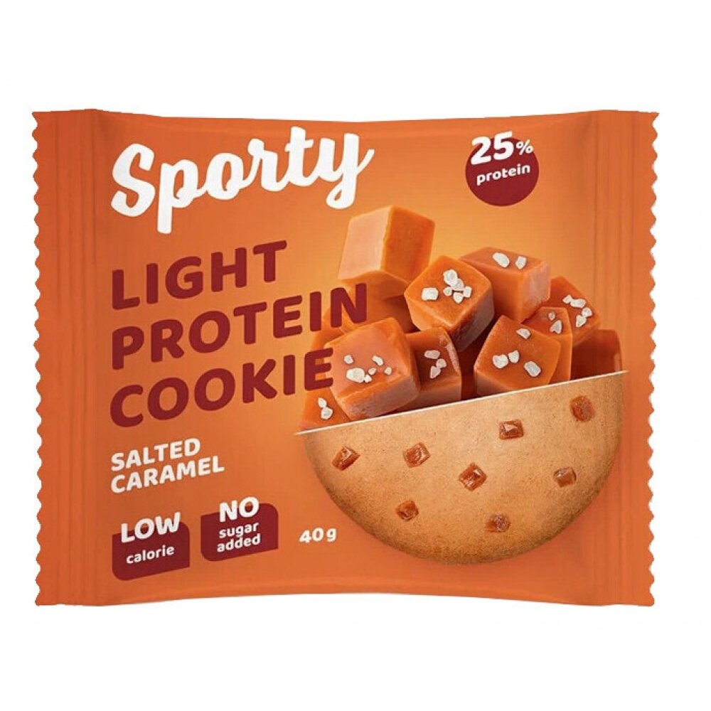 Печенье Sporty Protein Light протеиновое соленая карамель 40 г
