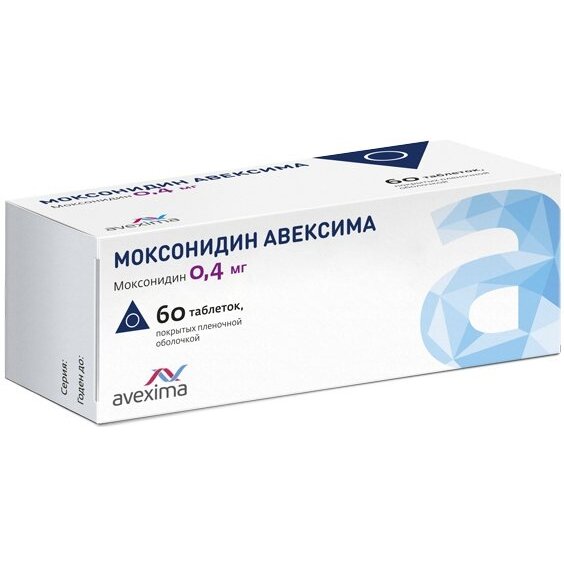Моксонидин Авексима таблетки 0,4 мг 60 шт.