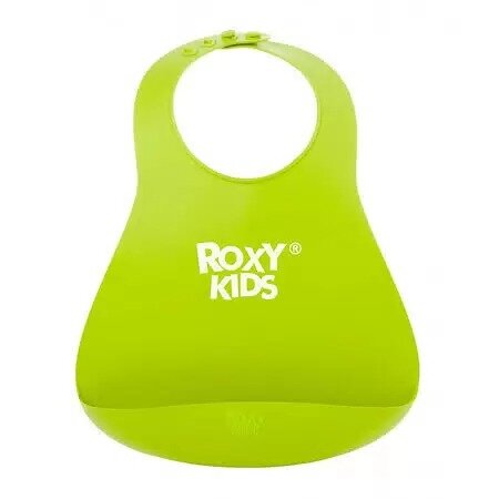 Нагрудник мягкий зеленый Roxy-kids