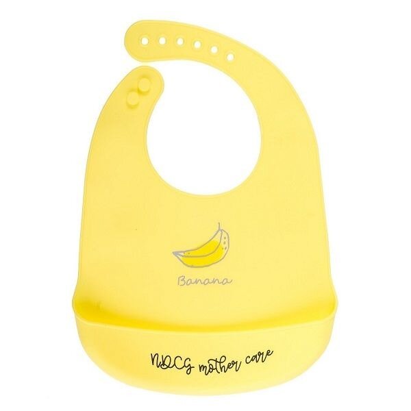 Слюнявчик нагрудник для кормления силиконовый Mother Care желтый NDCG