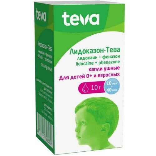 Лидоказон-Тева капли ушные 10 г