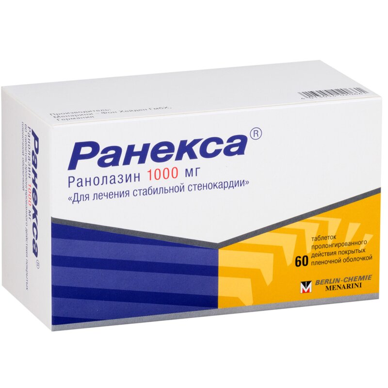 Ранекса таблетки пролонгированного действия 1000 мг 60 шт.