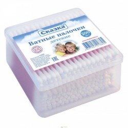 Ватные палочки Сказка 200 шт. (коробка)