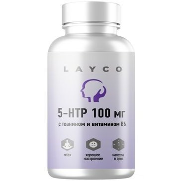 Layco 5-HTP с теанином и витамином В6 капсулы 30 шт.