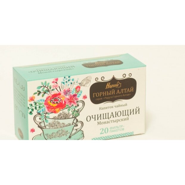 Напиток чайный Нарине Горный Алтай Монастырский очищающий фильтр-пакеты 1,5 г 20 шт.
