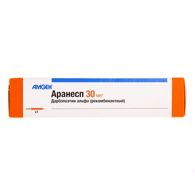 Аранесп раствор для инъекций 30 мкг шприц 0,3 мл